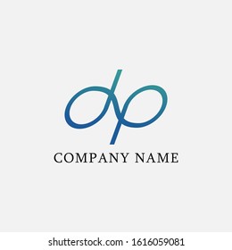 Infinite letter D and P logo design template