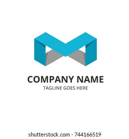 Infinite Letter M logo and Icon Element