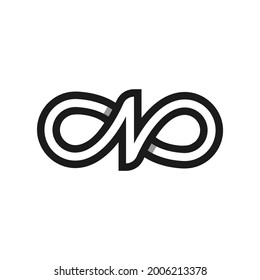 The infinite letter N logo is suitable for web hosting companies and other companies. His philosophy is creativity and innovation without limits