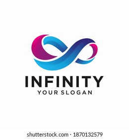 Infinite limitless symbol icon or logo design template. Corporate branding identity