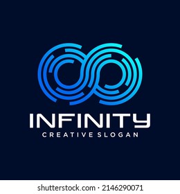Icono infinito de símbolo o plantilla de diseño de logotipo. Gradiente colorido de identidad de marca corporativa