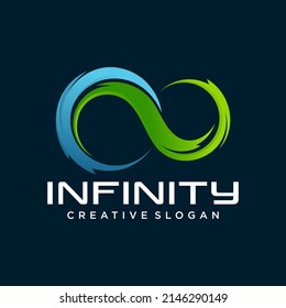 Unendliche unbegrenzte Symbol- oder Logo-Design-Vorlage. Corporate Branding-Identität bunter Farbverlauf