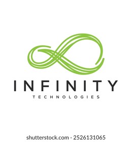 Infinite limitless symbol icon or logo design template. Corporate branding identity