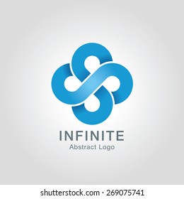 Infinite limitless symbol icon or logo design template