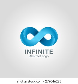 Infinite Limitless Symbol Icon Or Logo Design Template. Corporate Branding Identity