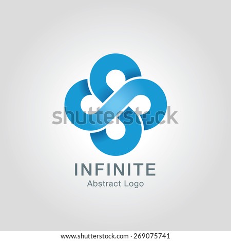 Infinite limitless symbol icon or logo design template