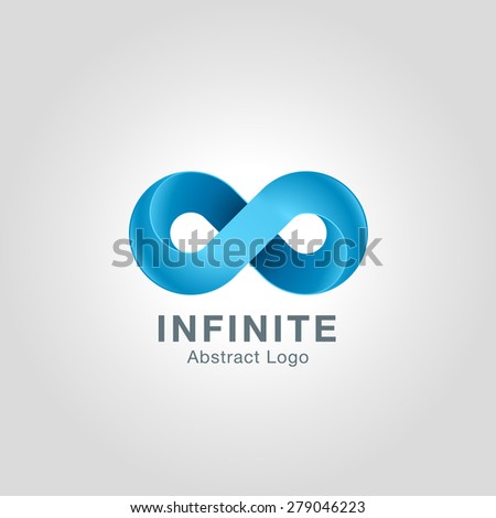 Infinite limitless symbol icon or logo design template. Corporate branding identity