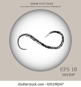 Infinite limitless symbol logo design template