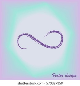 Infinite limitless symbol logo design template