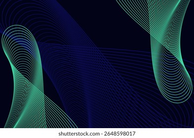 Infinite line stripes ripple 3d abstract background tech. Futuristic, modern, and minimalist concept with copy space.