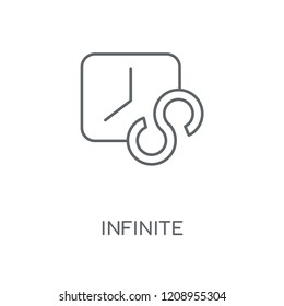 Infinite linear icon. Infinite concept stroke symbol design. Thin graphic elements vector illustration, outline pattern on a white background, eps 10.