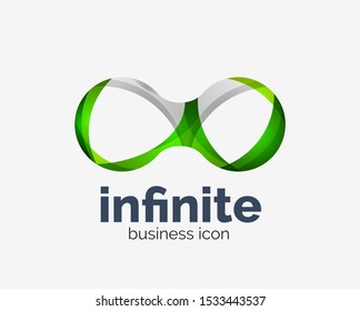 Infinite logo, abstract business icon