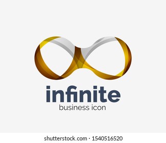 Infinite logo, abstract business icon