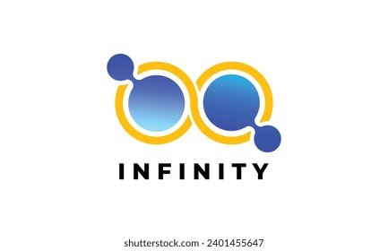 Infinite logo connection link concept symbol of business and technology future