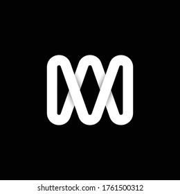 Infinite Logo icon . Letter M . Letter W . logo icon. logogram . logoicon . logomark . symbol . bw logo . black and white . Initial logo