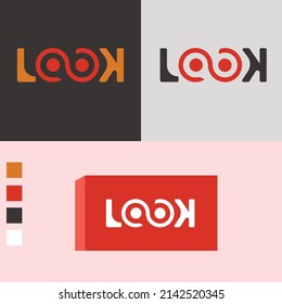 Infinite Logo Illustration, With The Sentence Look. It Is Suitable For Applications, Websites, Businesses, Logos.