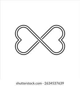 Infinite loop icon. Ongoing process. Seamless integration. Continuous cycle. Infinity symbol. Contour symbol. Vector line drawing. Editable stroke
