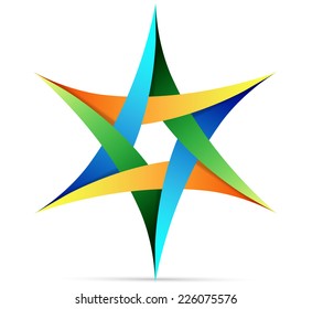 Infinite Loop Triangle Logo Isolated on White Background . Vector Illustration .