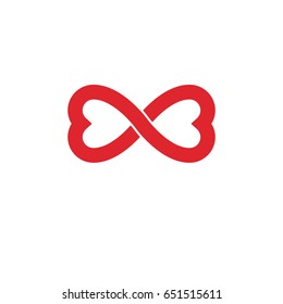 Infinite Love concept, vector symbol created with infinity sign and male Mars an female Venus signs. Relationship creative idea.