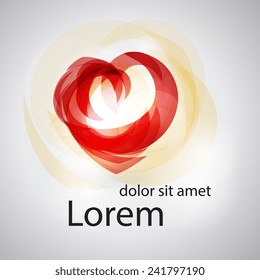 Infinite Love creative concept. Happy Valentines Day! Abstract SPA Health beauty logo template. Heart abstract icon. As sign, symbol, web, label. Vector illustration.