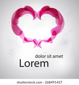 Infinite Love creative concept. Happy Valentines Day! Heart Symbol. Isolated On Gray Background. Heart abstract icon. As sign, symbol, web, label. Vector illustration.