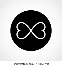 Infinite love Icon Isolated on White Background