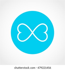 Infinite love Icon Isolated on White Background