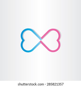 infinite love infinity heart vector sign