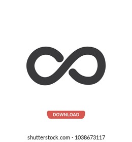 Infinite mathematical vector icon