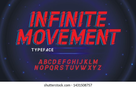 "Infinite movement" a font inspired by the colorful,vintage comic books. The original font, and alphabet.