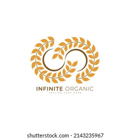 infinite organic logo design for agriculture farming 