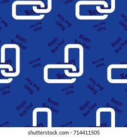 Infinite pattern with the inscription "Happy New Year". Blue background.