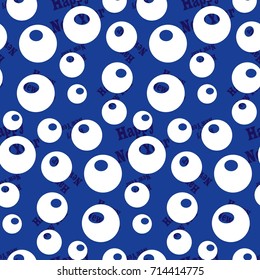 Infinite pattern with the inscription "Happy New Year". Blue background.