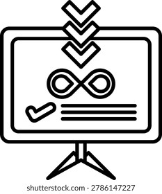 Infinite Scroll Illustration vector Icon Design