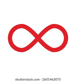 Infinite sign and symbol design on a white background