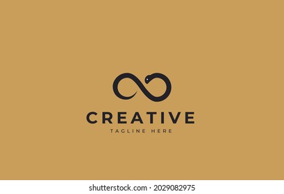 Infinite Snakes. Loop Snakes Logo Template, Double O logo abstract.