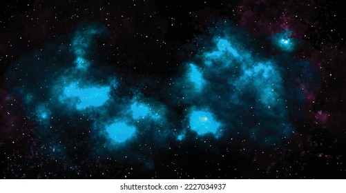 Infinite space background with nebulas and stars in Milky Way