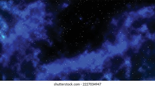 Infinite space background with nebulas and stars in Milky Way