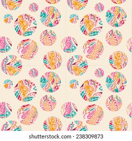 Infinite surface with intricate patterns. Vector illustration on the basis of graphics. 