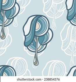 Infinite surface with intricate patterns. Vector illustration graphic. 