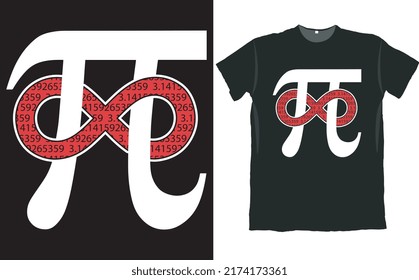 Infinite Symbol Pi Day T Shirt Design
