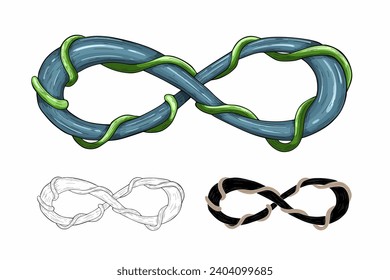 Infinite symbol, vector illustration, isolated on white background