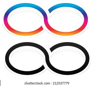 Infinite symbols - infinity, endless loop concepts