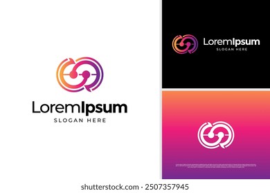 Infinite technology logo design template