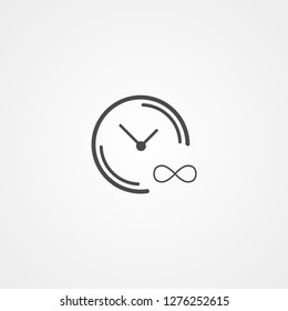 Infinite time vector icon sign symbol