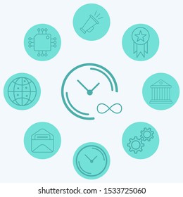 Infinite time vector icon sign symbol