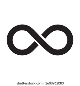 Infinite Vector Icon Eps Symbol Illustration On A White Background