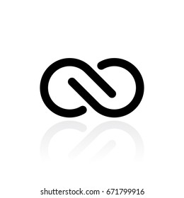 Infinite vector icon illustration isolated on white background