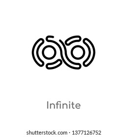 infinite vector line icon. Simple element illustration. infinite outline icon from signs concept. Can be used for web and mobile