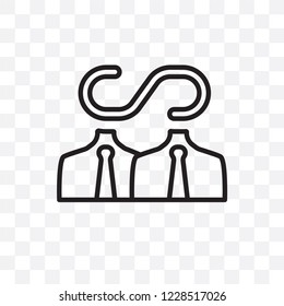 Infinite vector linear icon isolated on transparent background, Infinite transparency concept can be used for web and mobile